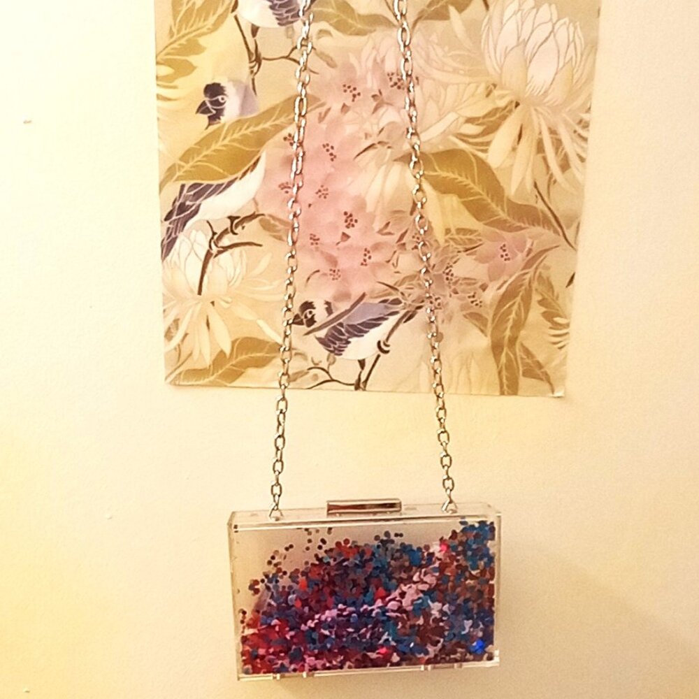 Clear Multi Color Sequin Crossbody - image 8